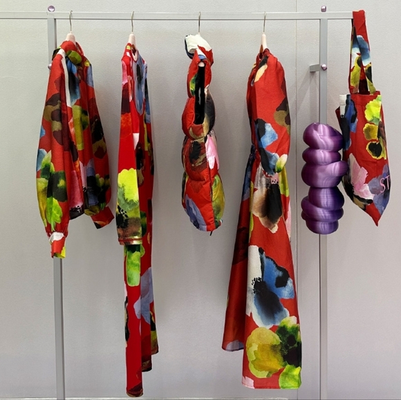 Emily In Paris x Stine Goya Limited Edition Red Floral Dress - Picture 17 of 17